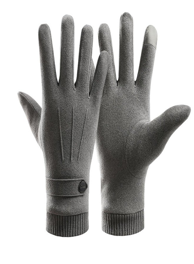 XuoAz Winter Warm Fleece Gloves for Men - Lighweight Thermal Touchscreen Snow Gloves for Cold Weather - Image 1